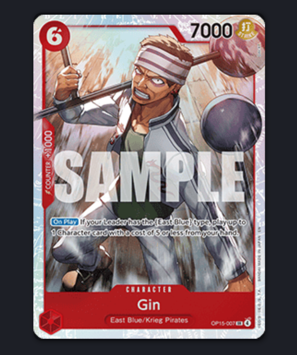 Gin SR OP15-007 – One Piece Card Game (JP)