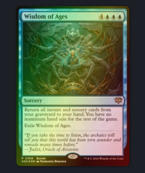 Sagesse des ères / Wisdom of the Ages #368 – Strixhaven Promo Foil – MTG (EN)